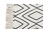 DKD Home Decor Alfombra de Algodón con Diseño de Rombos Blanco y Negro
