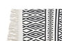 DKD Home Decor Alfombra Boho Blanco Negro 250 x 0.7 x 160 cm