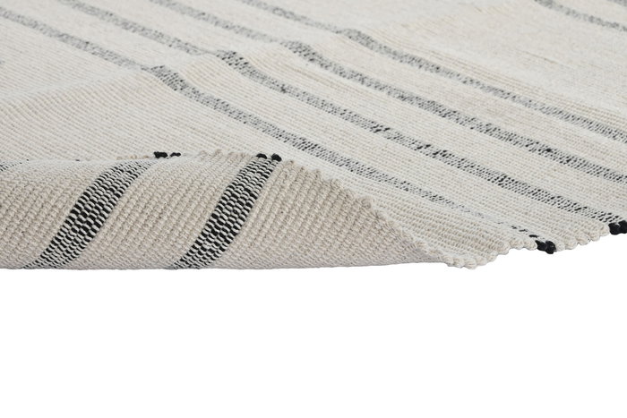 DKD Home Decor Alfombra Boho Blanco Gris Algodón Poliéster Flecos 230 x 160 cm (2 Unidades)