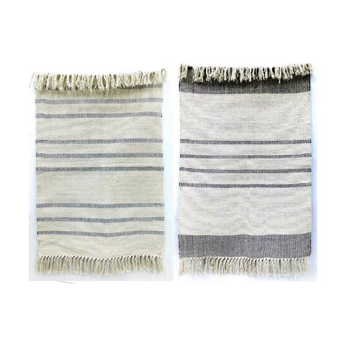 DKD Home Decor Alfombra de Algodón con Flecos 160x230 cm, Pack de 2