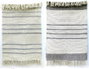 DKD Home Decor Alfombra de Algodón con Flecos Blanco y Gris 200x290 cm (Pack de 2)