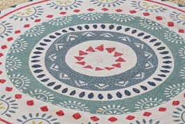 DKD Home Decor Alfombra Boho Marron Multicolor 200 x 200 x 0.75 cm