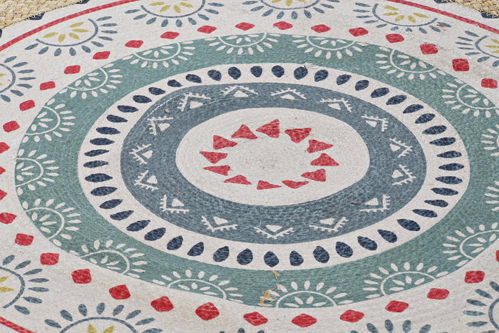 DKD Home Decor Alfombra Boho Marron Multicolor 200 x 200 x 0.75 cm DKD Home Decor Alfombra Boho Marron Multicolor 200 x 200 x 0.75 cm