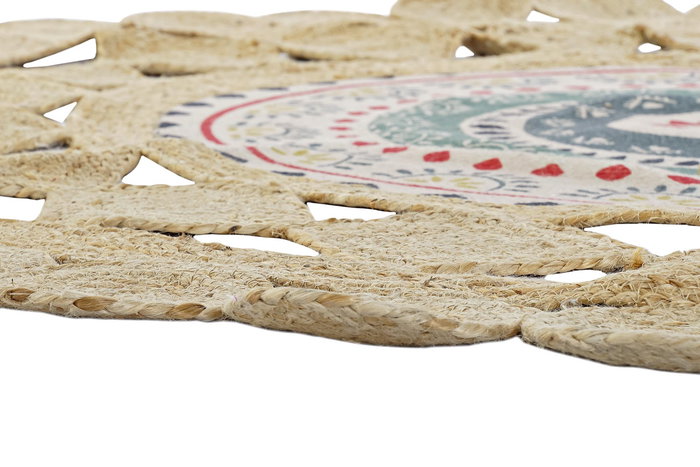 DKD Home Decor Alfombra Boho Marron Multicolor 200 x 200 x 0.75 cm DKD Home Decor Alfombra Boho Marron Multicolor 200 x 200 x 0.75 cm