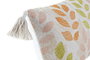 DKD Home Decor Cojín de Algodón con Bordado de Hojas, 60x10x30 cm