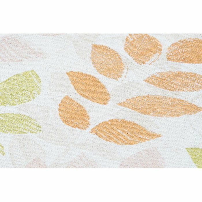 DKD Home Decor Alfombra de Algodón con Diseño de Hojas, 120x180x1 cm