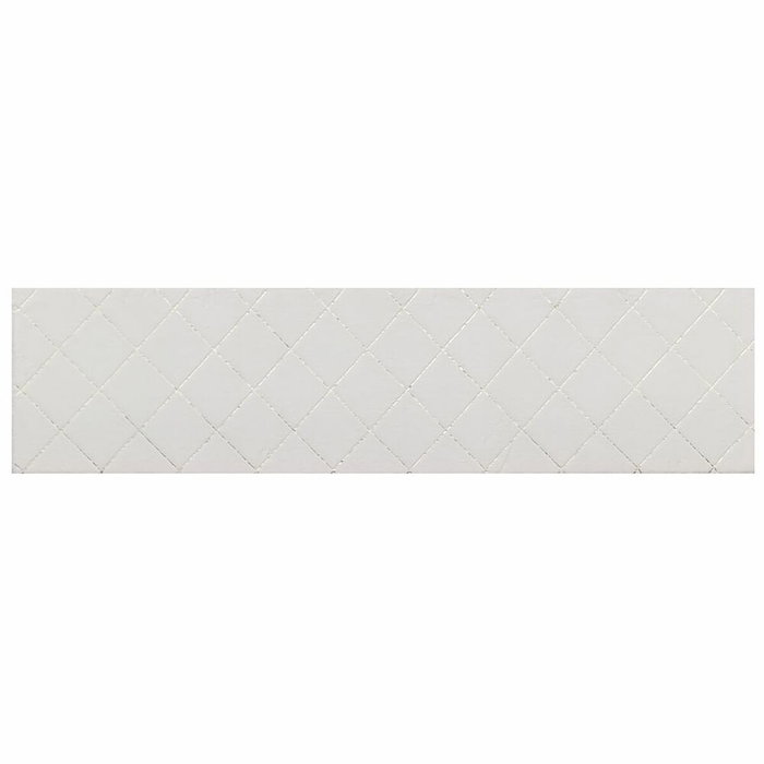 DKD Home Decor Alfombra de Poliéster Blanca con Diseño de Rombo 60x240x2,2 cm