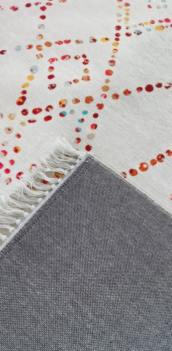 DKD Home Decor Alfombra de Poliéster con Diseño de Rombos Multicolor 60x240x0,7 cm