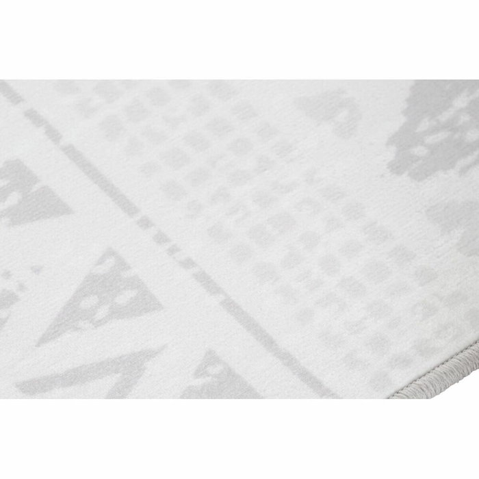 DKD Home Decor Alfombra IKATS Gris y Blanco 120x180x0,4 cm