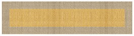DKD Home Decor Alfombra de Poliéster Amarilla 60x240x0,7 cm