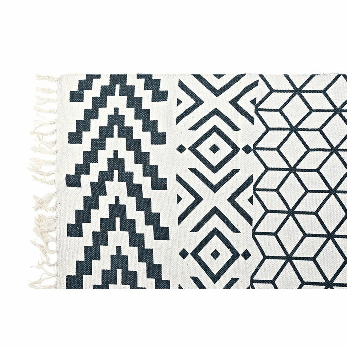 DKD Home Decor Alfombra de Algodón 160x230x1 cm Negro DKD Home Decor Alfombra de Algodón 160x230x1 cm Negro