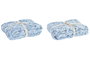 DKD Home Decor Plaid Alpino Azul Celeste 125 x 150 cm (2 Unidades) Poliester