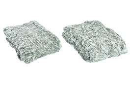 DKD Home Decor Plaid Alpino Verde 125 x 150 cm (2 Unidades)