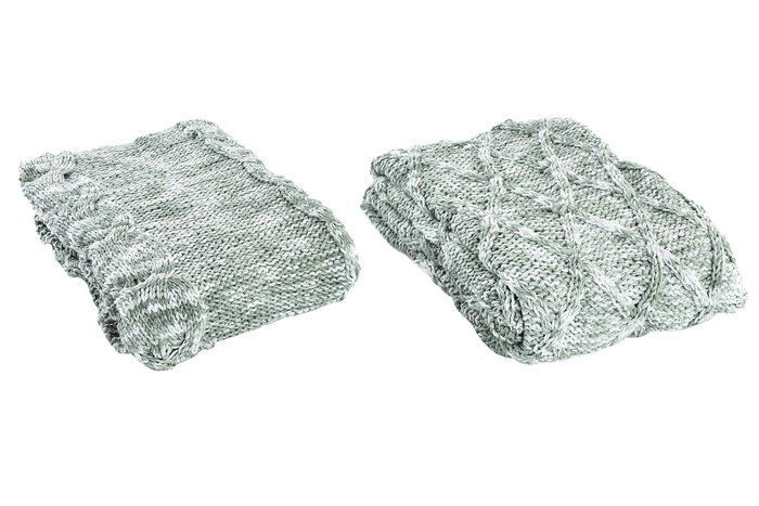 DKD Home Decor Plaid Alpino Verde 125 x 150 cm (2 Unidades) DKD Home Decor Plaid Alpino Verde 125 x 150 cm (2 Unidades)