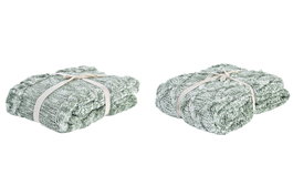 DKD Home Decor Plaid Alpino Verde 125 x 150 cm (2 Unidades)