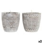 DKD Home Decor Vela Cera Parafina Albasia Decape Surtido de 2 Colores