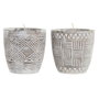 DKD Home Decor Vela Cera Parafina Albasia Decape Surtido de 2 Colores