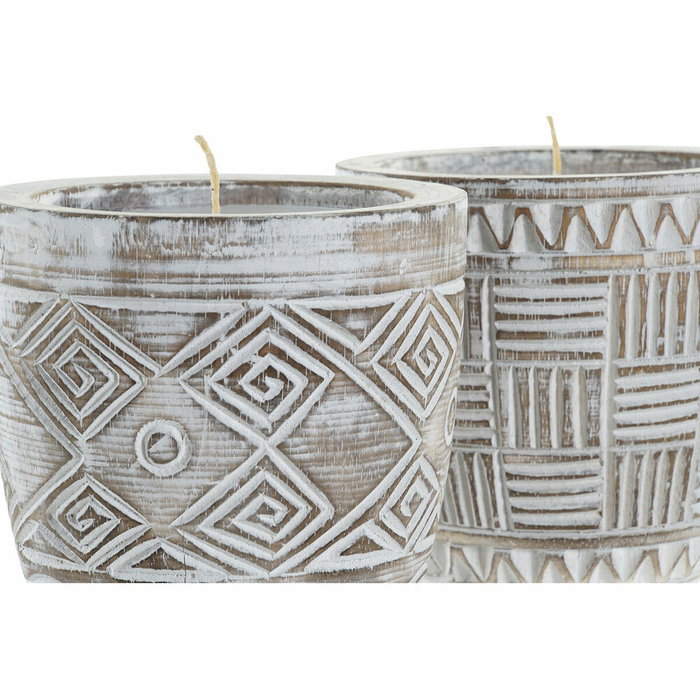 DKD Home Decor Vela Cera Parafina Albasia Decape Surtido de 2 Colores DKD Home Decor Vela Cera Parafina Albasia Decape Surtido de 2 Colores