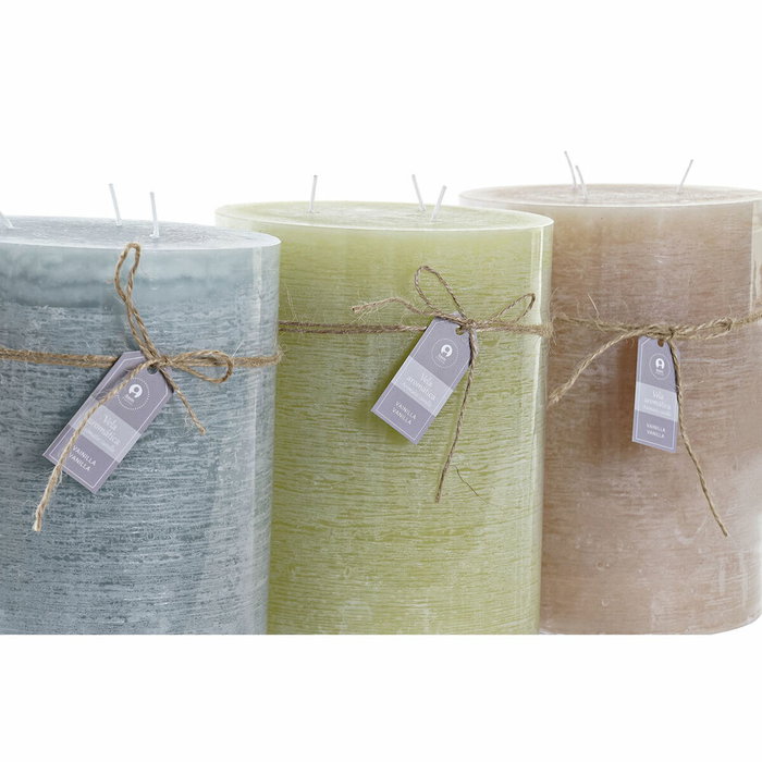 DKD Home Decor Set de 3 Velas de Cera de Parafina Surtidas 14,5x14,5x20 cm