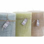 DKD Home Decor Set de 3 Velas de Cera de Parafina Surtidas 14,5x14,5x20 cm