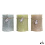 DKD Home Decor Set de 3 Velas de Cera de Parafina Surtidas 14,5x14,5x20 cm