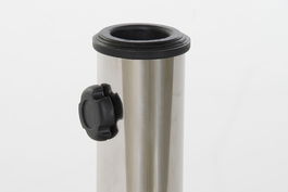 DKD Home Decor Base para Parasol de Terraza y Jardín Ajustable, Inox Plateado, 45 x 35 x 45 cm, Hasta 20kg, Diámetros 35/38/48 mm, Desmontable