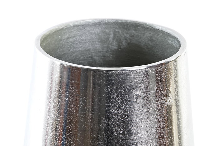 DKD Home Decor Jarron Dole Aluminio Dorado Plateado 15.5 x 26 x 15.5 cm (2 Unidades)