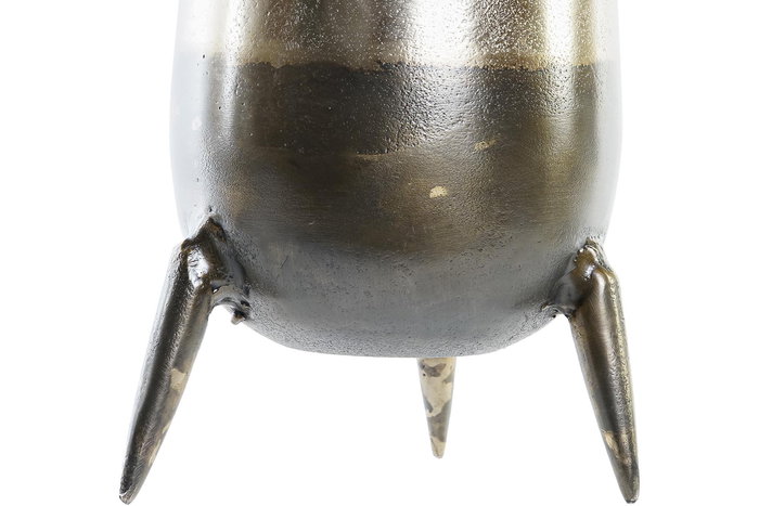 DKD Home Decor Jarron Dole Aluminio Dorado Plateado 15.5 x 26 x 15.5 cm (2 Unidades)