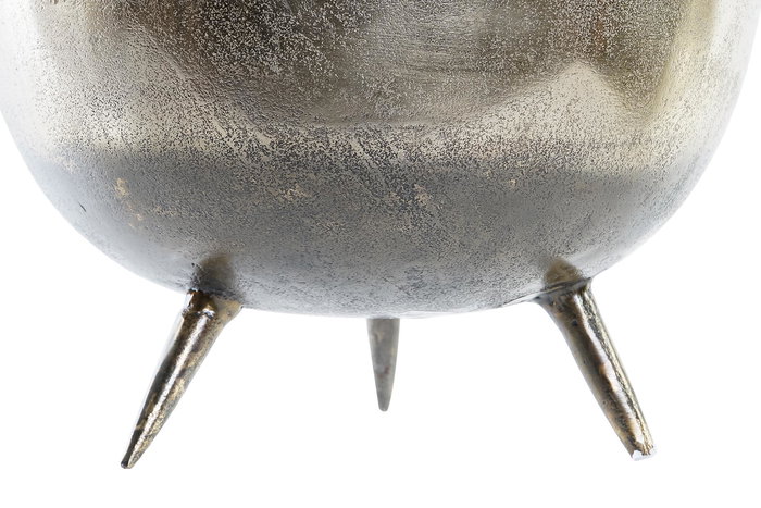 DKD Home Decor Centro de Mesa Moderno Dorado Plateado Aluminio 31 x 31 x 19.5 cm (2 Unidades)