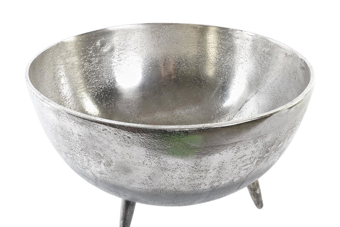 DKD Home Decor Centro de Mesa Moderno Dorado Plateado Aluminio 31 x 31 x 19.5 cm (2 Unidades)