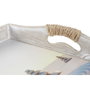 DKD Home Decor Set de 2 Bandejas de MDF Diseño Buda Gris y Marrón