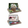 DKD Home Decor Set de 2 Bandejas MDF Gatitos Multicolor