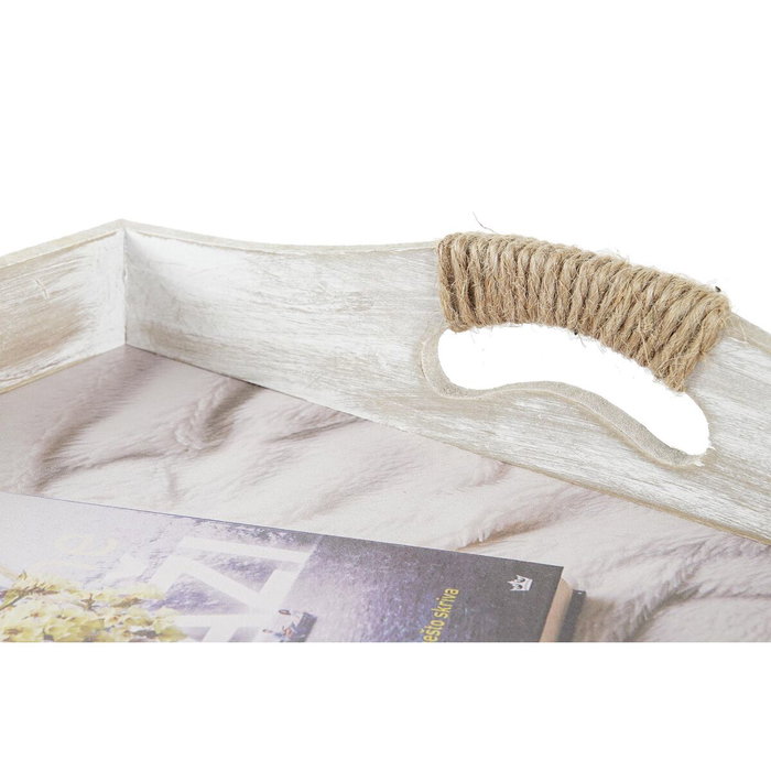 DKD Home Decor Set de 2 Bandejas Decorativas Multicolor Estilo Scandi