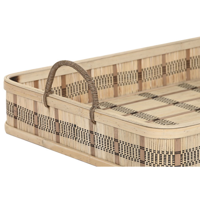 DKD Home Decor Set de 3 Bandejas de Bambú ASA Marrón Claro DKD Home Decor Set de 3 Bandejas de Bambú ASA Marrón Claro