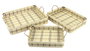 DKD Home Decor Set de 3 Bandejas de Bambú ASA Marrón Claro