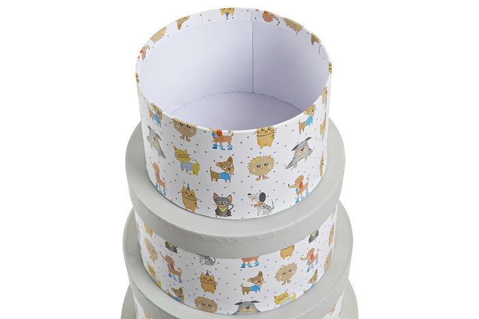 DKD Home Decor Caja Kids Best Friends Blanco Multicolor 37.5 x 18 x 37.5 cm Set de 10 DKD Home Decor Caja Kids Best Friends Blanco Multicolor 37.5 x 18 x 37.5 cm Set de 10