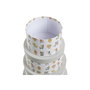 DKD Home Decor Set de 10 Cajas Redondas de Cartón Blanco