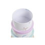 DKD Home Decor Set de 10 Cajas Redondas Azul Ballenitas