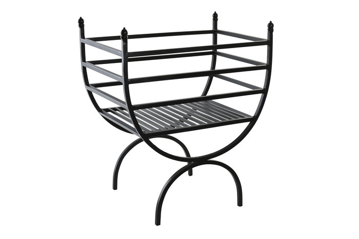 DKD Home Decor Leñera Loft Negro Acero 30 x 57 x 48 cm DKD Home Decor Leñera Loft Negro Acero 30 x 57 x 48 cm