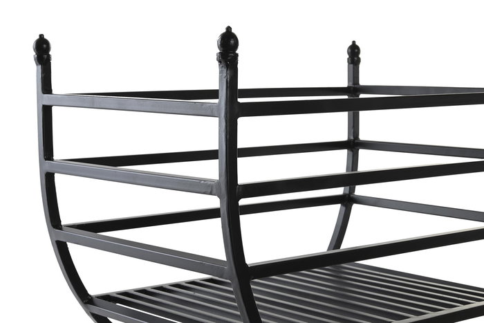 DKD Home Decor Leñera Loft Negro Acero 30 x 57 x 48 cm DKD Home Decor Leñera Loft Negro Acero 30 x 57 x 48 cm