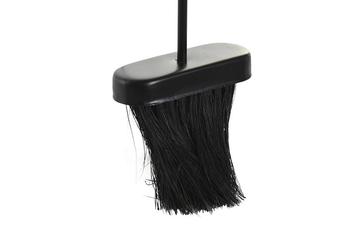 DKD Home Decor Leñera Loft Negra Desmontable de Acero y Aluminio 56 cm Alto - Set de 4