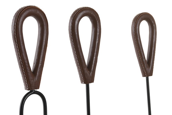 DKD Home Decor Leñera Loft Negra Desmontable de Acero y Aluminio 56 cm Alto - Set de 4