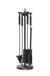 DKD Home Decor Chimenea Loft Negro Set de 4, 3 x 62 x 11 cm