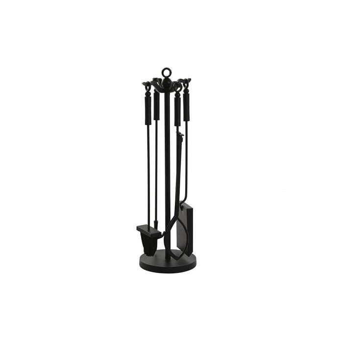 DKD Home Decor Set de Chimenea de 4 Piezas en Acero Negro DKD Home Decor Set de Chimenea de 4 Piezas en Acero Negro