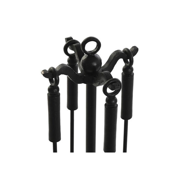 DKD Home Decor Set de Chimenea de 4 Piezas en Acero Negro DKD Home Decor Set de Chimenea de 4 Piezas en Acero Negro