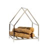 DKD Home Decor Leñera Moderno Plateado Inox 30 x 50 x 40 cm