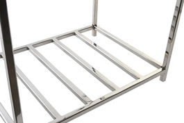 DKD Home Decor Leñera Moderno Plateado Inox 30 x 50 x 40 cm