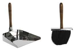 DKD Home Decor Chimenea Moderna Plateado 21 x 24 x 26 cm Set de 2 Piezas Inox y Mango
