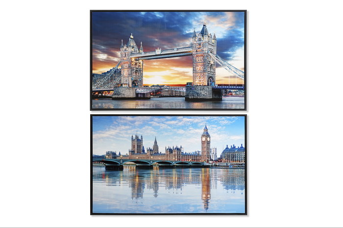 DKD Home Decor Cuadro Multicolor Lienzo y PS 2.5 x 60 x 90 cm (2 Unidades) DKD Home Decor Cuadro Multicolor Lienzo y PS 2.5 x 60 x 90 cm (2 Unidades)