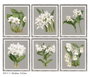 DKD Home Decor Cuadro de Cristal Abeto Flores Surtido de 6 Piezas